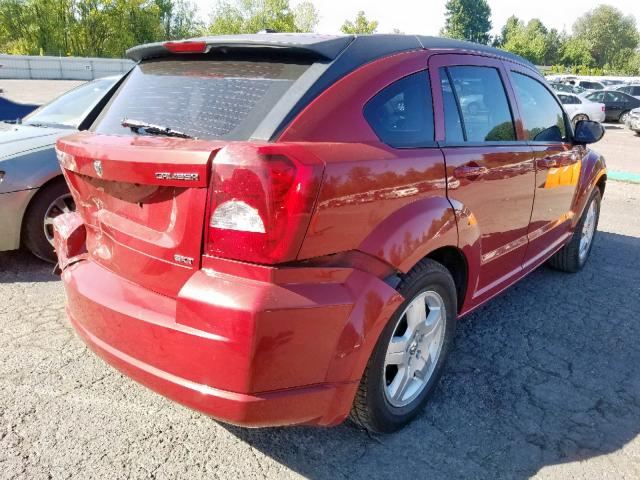 1B3HB48A59D144183 - 2009 DODGE CALIBER SX RED photo 4