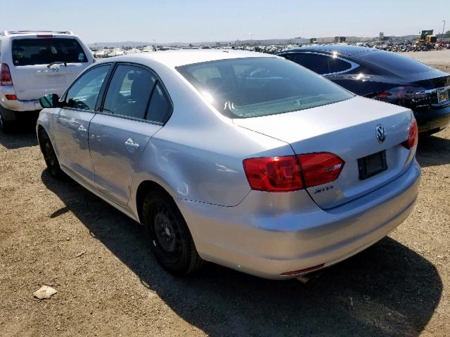 3VW2K7AJ0CM326074 - 2012 VOLKSWAGEN JETTA BASE 银色 照片 3