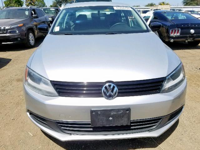 3VW2K7AJ0CM326074 - 2012 VOLKSWAGEN JETTA BASE 银色 照片 9