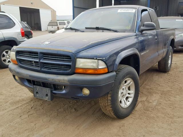 1B7GG32X92S541769 - 2002 DODGE DAKOTA SPO BLUE photo 2