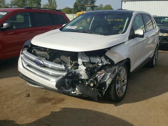 2FMPK3K98FBB12991 - 2015 FORD EDGE TITAN WHITE photo 2