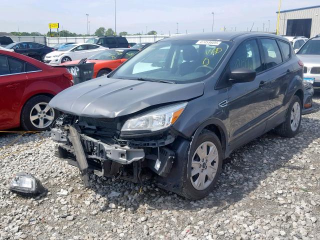 1FMCU0F78EUD22273 - 2014 FORD ESCAPE S GRAY photo 2