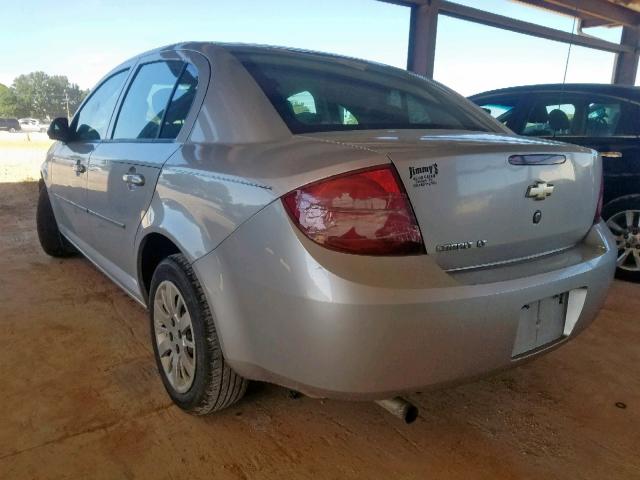 1G1AT58H697292785 - 2009 CHEVROLET COBALT LT SILVER photo 3