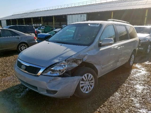 KNDMG4C7XC6491403 - 2012 KIA SEDONA LX TAN photo 2