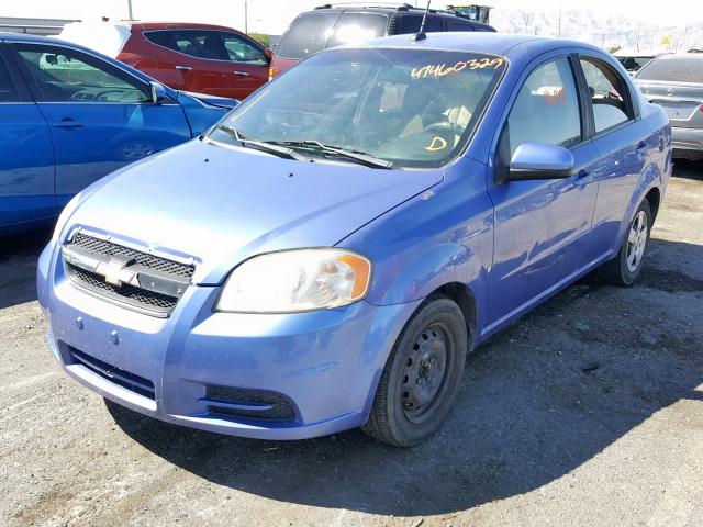 KL1TD56E99B318838 - 2009 CHEVROLET AVEO LS BLUE photo 2