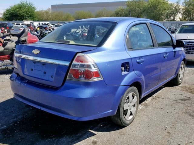 KL1TD56E99B318838 - 2009 CHEVROLET AVEO LS BLUE photo 4