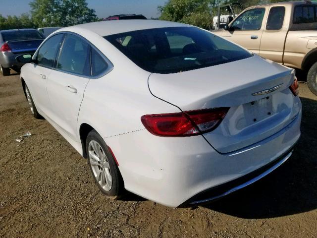 1C3CCCABXGN149622 - 2016 CHRYSLER 200 LIMITE WHITE photo 3