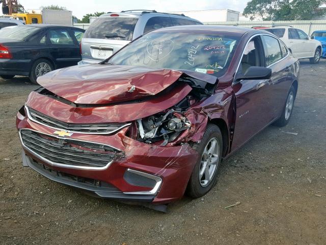 1G1ZB5ST6GF204212 - 2016 CHEVROLET MALIBU LS RED photo 2