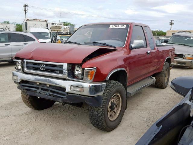 JT4VN13G7P5126651 - 1993 TOYOTA PICKUP 1/2 MAROON photo 2