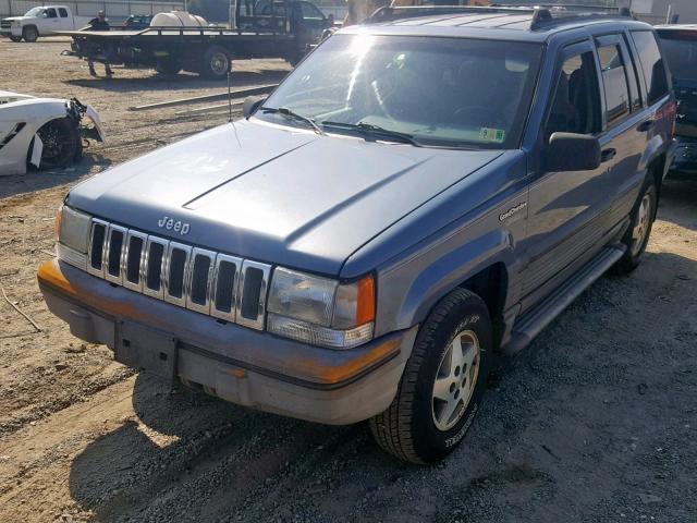 1J4GZ58S5SC688306 - 1995 JEEP GRAND CHER BLUE photo 2