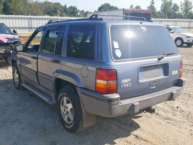 1J4GZ58S5SC688306 - 1995 JEEP GRAND CHER BLUE photo 3