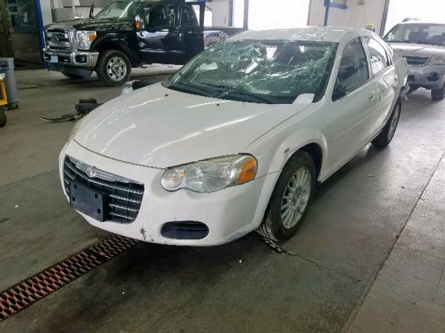 1C3EL46X74N394621 - 2004 CHRYSLER SEBRING LX WHITE photo 2