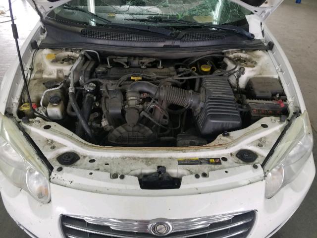 1C3EL46X74N394621 - 2004 CHRYSLER SEBRING LX WHITE photo 7