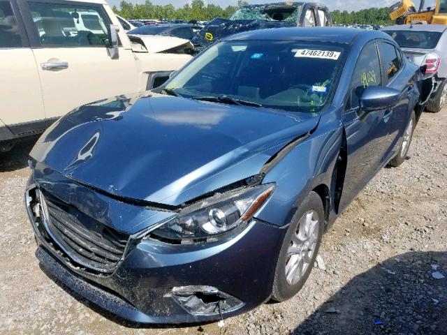 JM1BM1V77E1191412 - 2014 MAZDA 3 TOURING BLUE photo 2