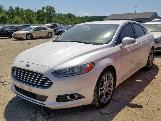 3FA6P0K94ER285963 - 2014 FORD FUSION TIT WHITE photo 2