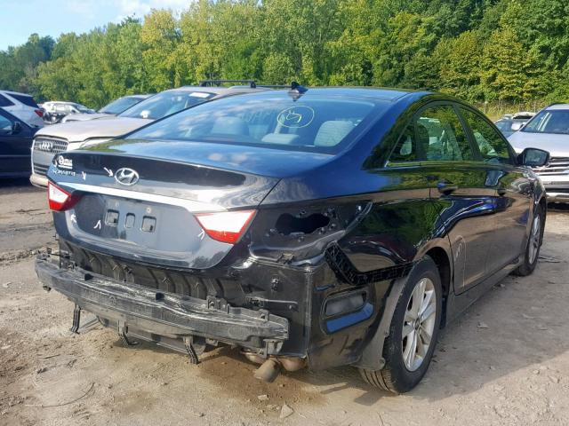 5NPEB4AC3EH929920 - 2014 HYUNDAI SONATA GLS BLACK photo 4