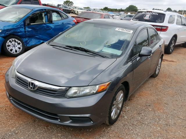 19XFB2F92CE315710 - 2012 HONDA CIVIC EXL GRAY photo 2