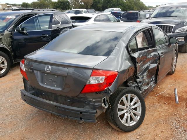 19XFB2F92CE315710 - 2012 HONDA CIVIC EXL GRAY photo 4