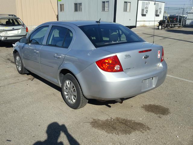 1G1AT58H897228554 - 2009 CHEVROLET COBALT LT SILVER photo 3