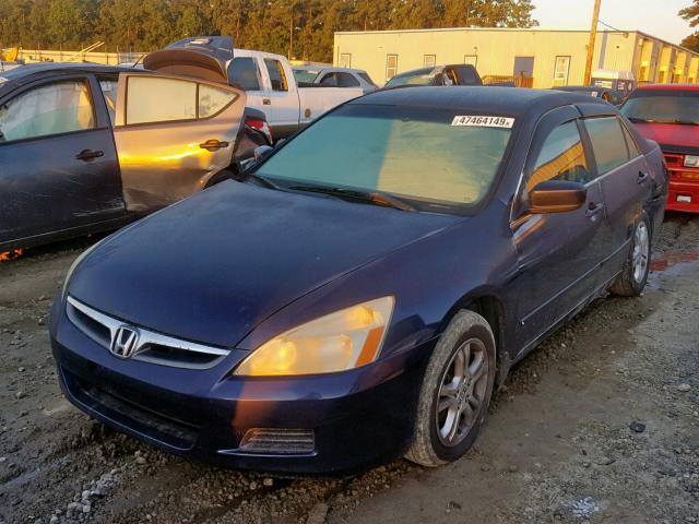 1HGCM56336A181406 - 2006 HONDA ACCORD SE BLUE photo 2