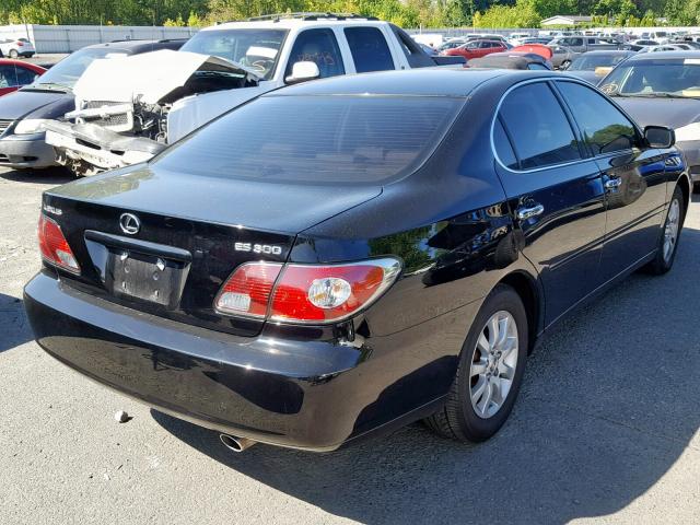 JTHBF30GX36007561 - 2003 LEXUS ES 300 BLACK photo 4