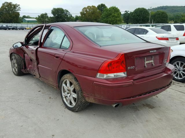 YV1RH592152465796 - 2005 VOLVO S60 2.5T BURGUNDY photo 3