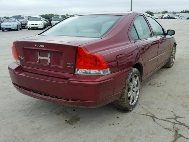 YV1RH592152465796 - 2005 VOLVO S60 2.5T BURGUNDY photo 4