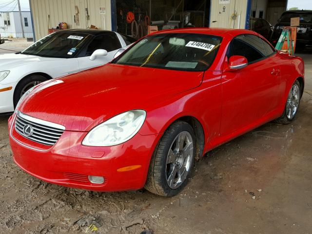 JTHFN48Y950069417 - 2005 LEXUS SC 430 RED photo 2