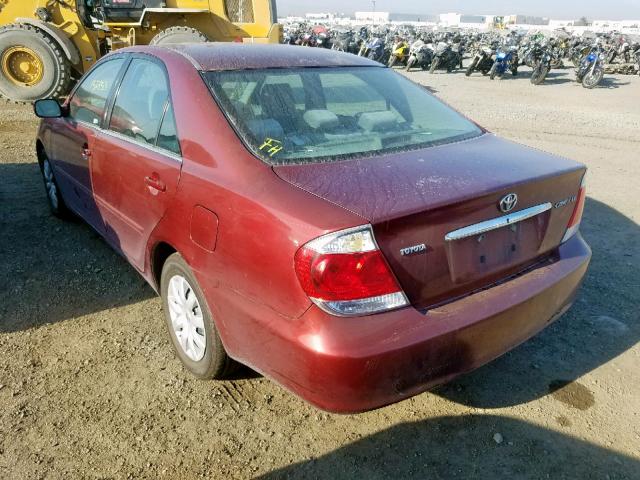 4T1BE32K66U121736 - 2006 TOYOTA CAMRY LE BURGUNDY photo 3