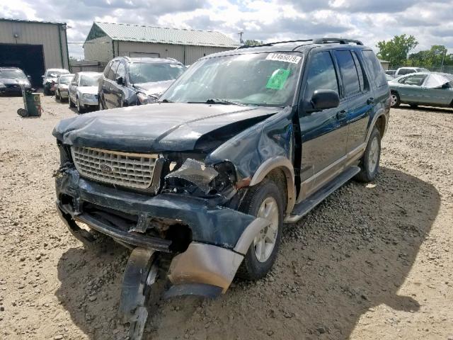 1FMDU74W94UA80759 - 2004 FORD EXPLORER E GREEN photo 2