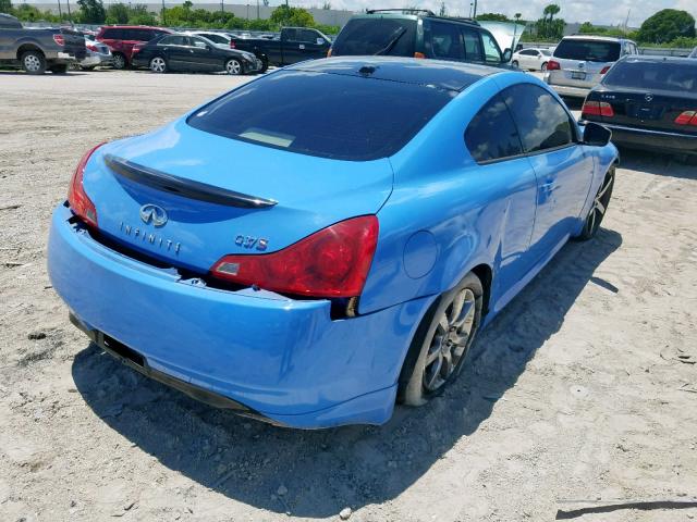 JNKCV64E48M129532 - 2008 INFINITI G37 BASE BLUE photo 4