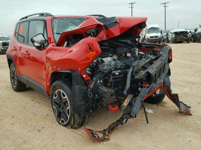 ZACCJBCT9GPD85767 - 2016 JEEP RENEGADE T RED photo 1