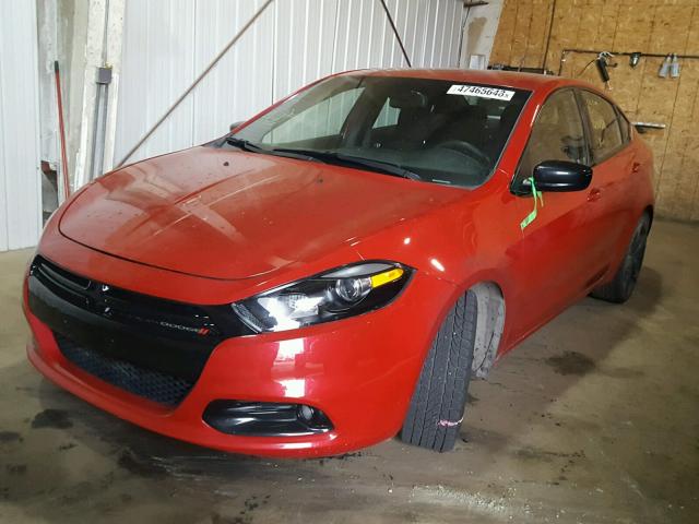 1C3CDFBB6GD505194 - 2016 DODGE DART SXT RED photo 2