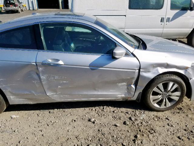 1HGCS12808A005657 - 2008 HONDA ACCORD EXL SILVER photo 9