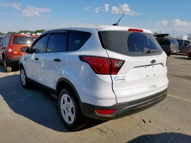 1FMCU0F75KUA63396 - 2019 FORD ESCAPE S WHITE photo 3