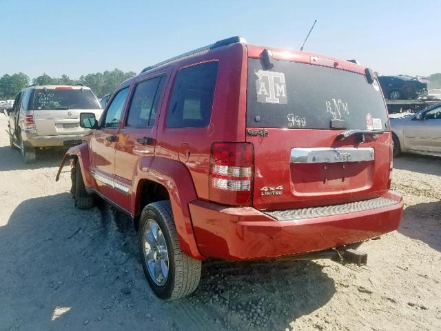 1J4PN5GK5AW102973 - 2010 JEEP LIBERTY LI RED photo 3