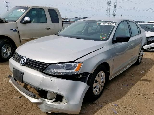 3VW2K7AJ7CM303889 - 2012 VOLKSWAGEN JETTA BASE 银色 照片 2