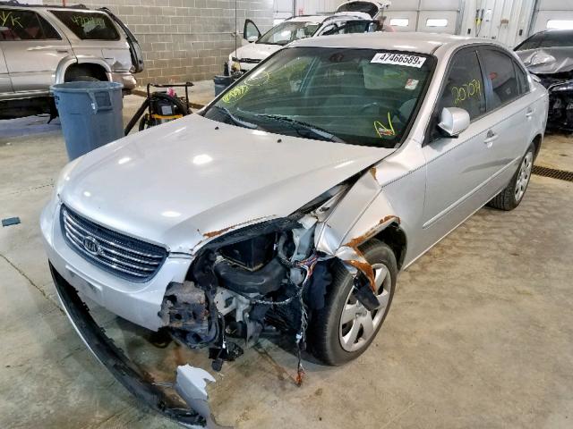 KNAGE123185216612 - 2008 KIA OPTIMA LX SILVER photo 2