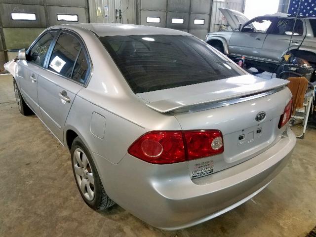 KNAGE123185216612 - 2008 KIA OPTIMA LX SILVER photo 3