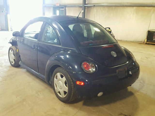 3VWDD21C71M451707 - 2001 VOLKSWAGEN NEW BEETLE BLUE photo 3