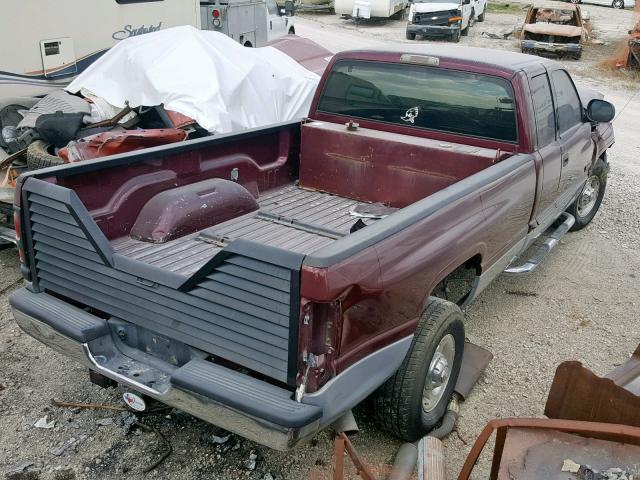 1B7KC236XYJ166673 - 2000 DODGE RAM 2500 MAROON photo 4