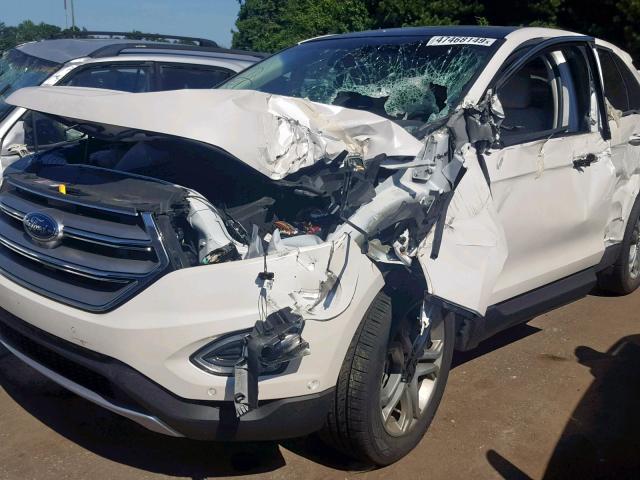 2FMPK3K8XFBB07864 - 2015 FORD EDGE TITAN WHITE photo 9