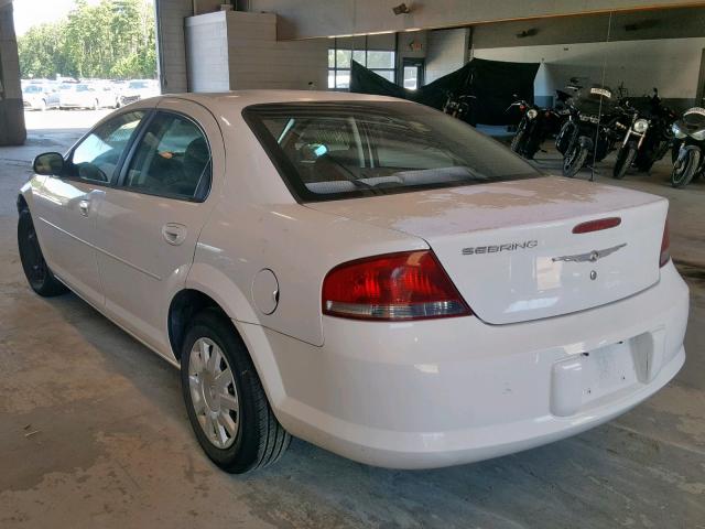 1C3EL46R24N324803 - 2004 CHRYSLER SEBRING LX WHITE photo 3