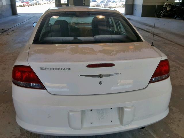 1C3EL46R24N324803 - 2004 CHRYSLER SEBRING LX WHITE photo 9