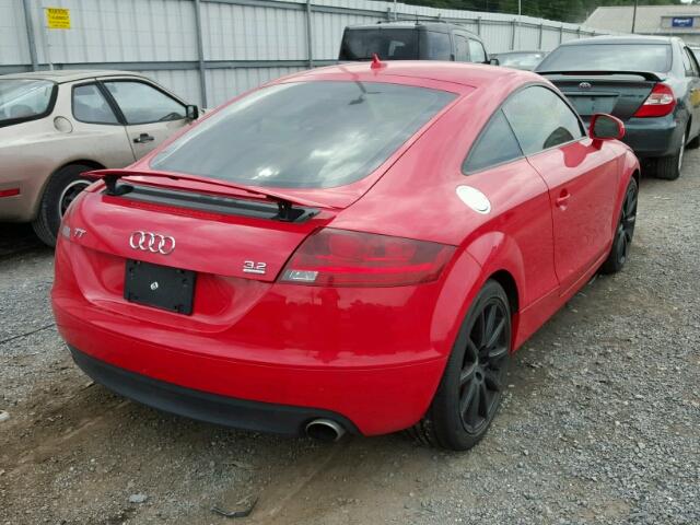 TRUDD38JX81041378 - 2008 AUDI TT 3.2 QUA RED photo 4