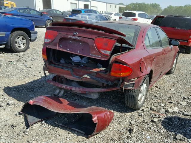 1G3NL52E11C155174 - 2001 OLDSMOBILE ALERO GL MAROON photo 4