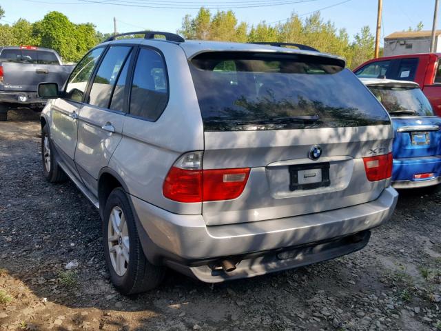 5UXFA13524LU21824 - 2004 BMW X5 3.0I SILVER photo 3