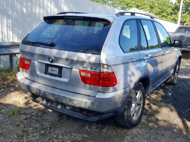 5UXFA13524LU21824 - 2004 BMW X5 3.0I SILVER photo 4