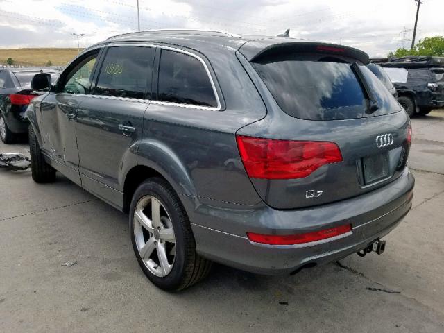 WA1EY74L78D025763 - 2008 AUDI Q7 3.6 QUA GRAY photo 3