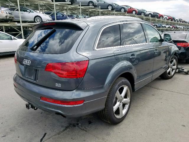 WA1EY74L78D025763 - 2008 AUDI Q7 3.6 QUA GRAY photo 4